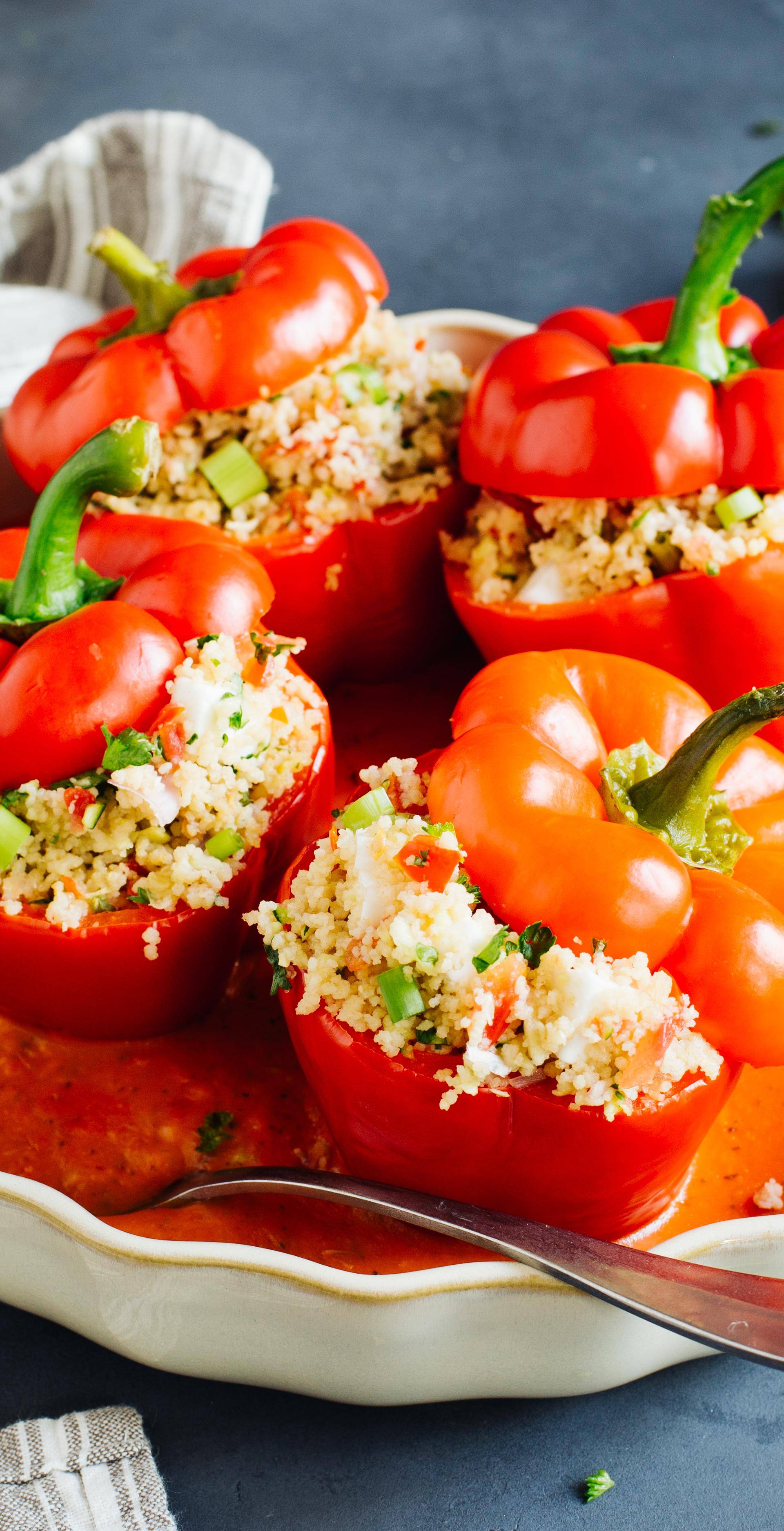 Gefüllte Paprika mit Couscous - Rezepte Prep &amp; Cook | Krups