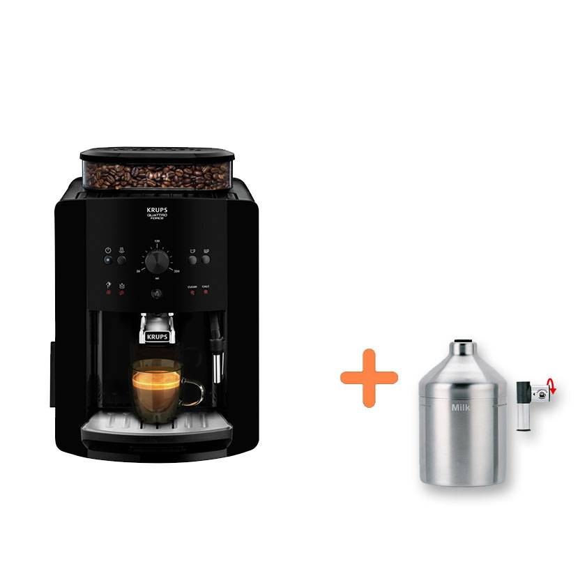 Set: Kaffeevollautomat Arabica Picto und Cappuccino Milch Zubehör